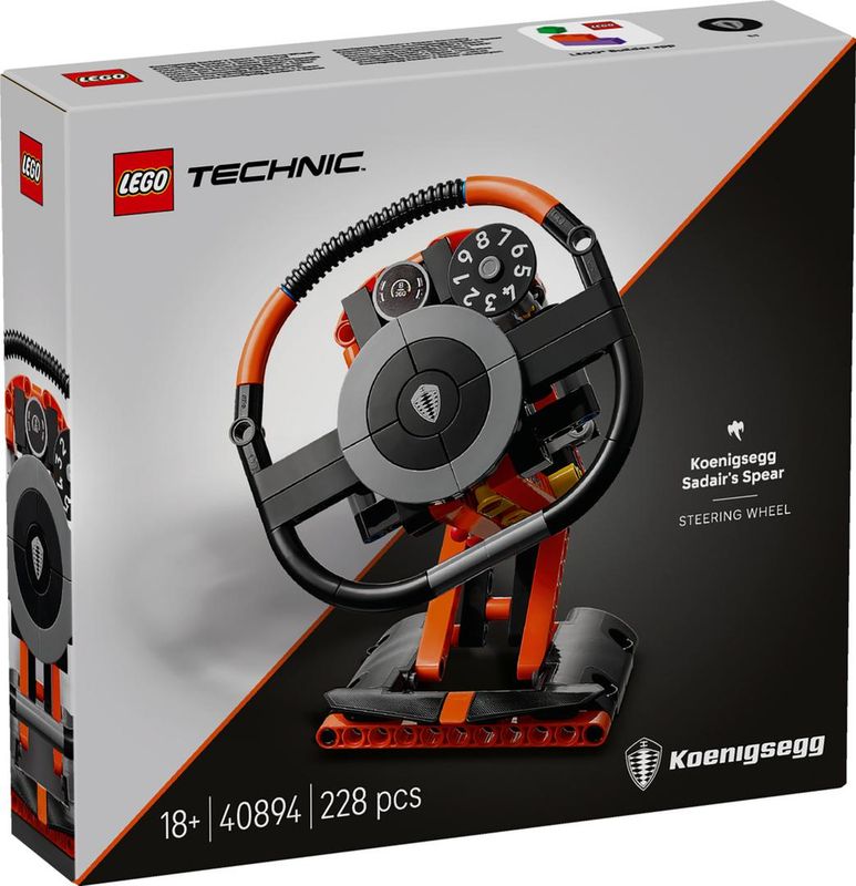 LEGO Technic 40894 Koenigsegg Sadair's Spear Steering Wheel